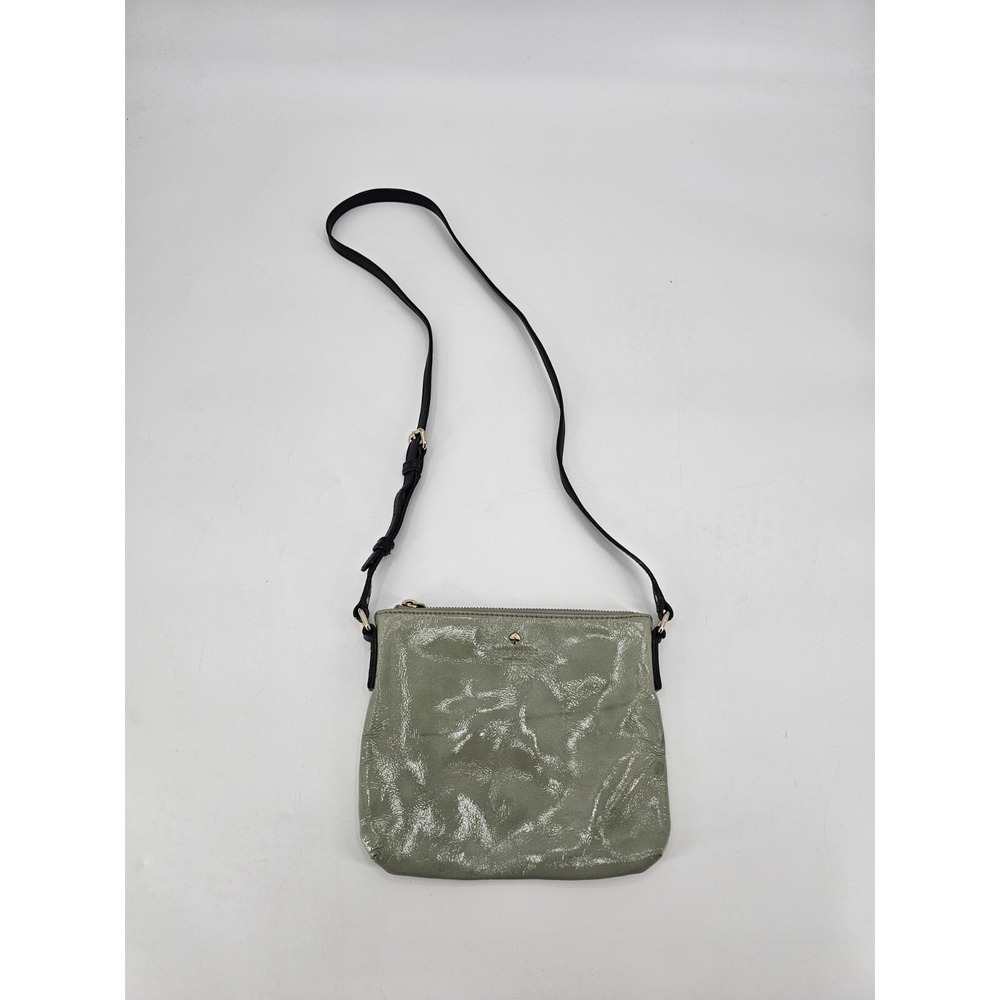 Kate Spade Mint Green Pebbled Top Zip Crossbody Bag